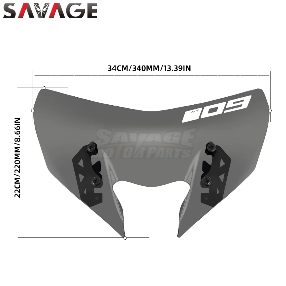 MT09 Windscreen Windshield For YAMAHA FZ09 MT-09 SP 2017-2020 MT FZ 09 Motorcycle Accessories Pare-Brise Wind Screen Deflector