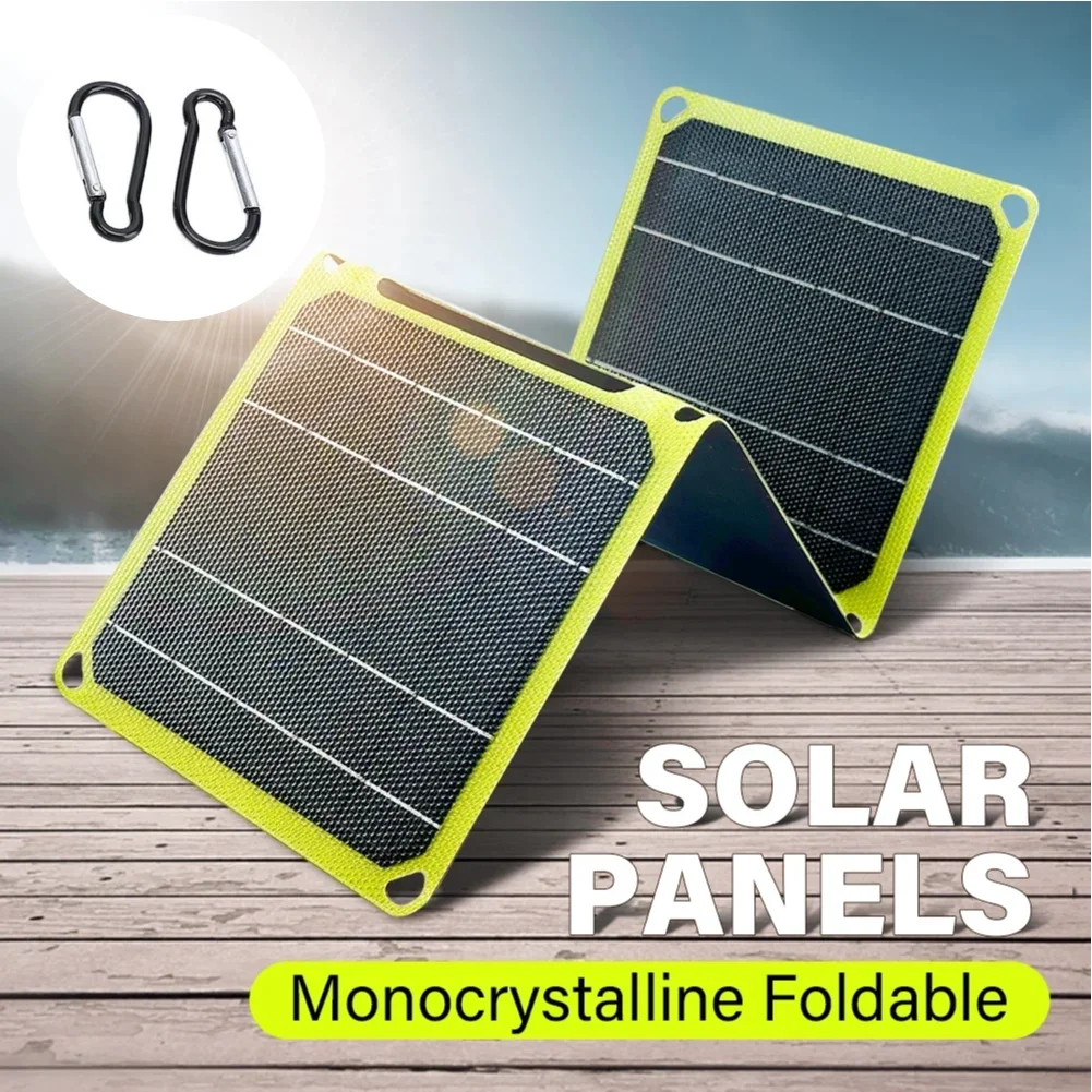 Portable Outdoor Solar Panels Charger 3/4-Fold Foldable Solar Panel USB 5V DC Solar Panel Mobile Power Supply ETFE Panels