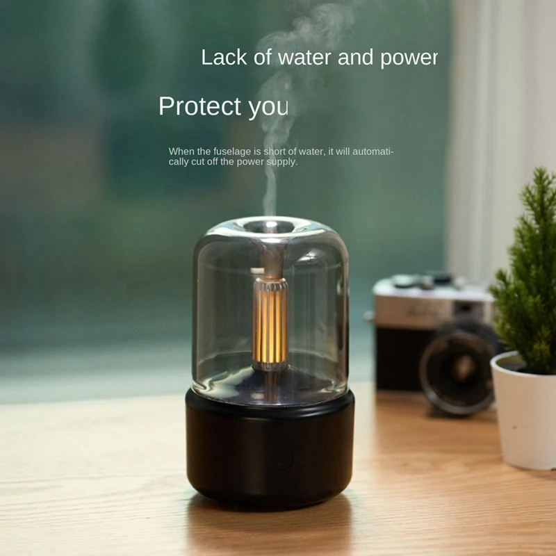 Humidificateur portable de purification d'air, 120ml, simulé ci-après, lumière, branché pour une utilisation dans la chambre à coucher et la maison