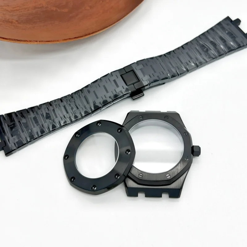 41mm Rose Gold Watch Case Parts Steel Band for Japan NH35/36/70 Automatic Movement 31.8mm Dial Three Hands Accessories No Brand