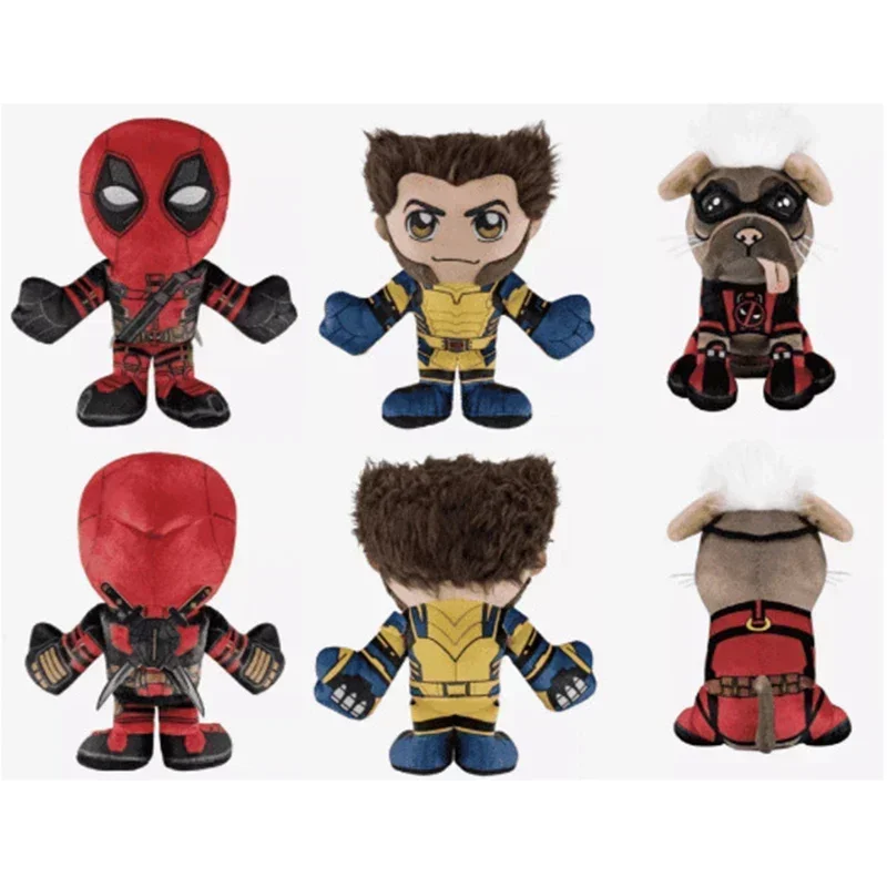 New Cartoon 25cm Deadpools Plush Dolls Action Soft Stuffed Throw Pillow 2024 Movie Plush Gifts For Fans Kids New Year Gifts