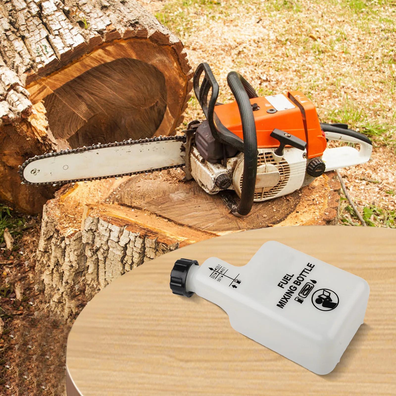 

Технические характеристики: 1-литровая бутылка для триммеров и бензопил, совместимая с оборудованием для любителей DIY.