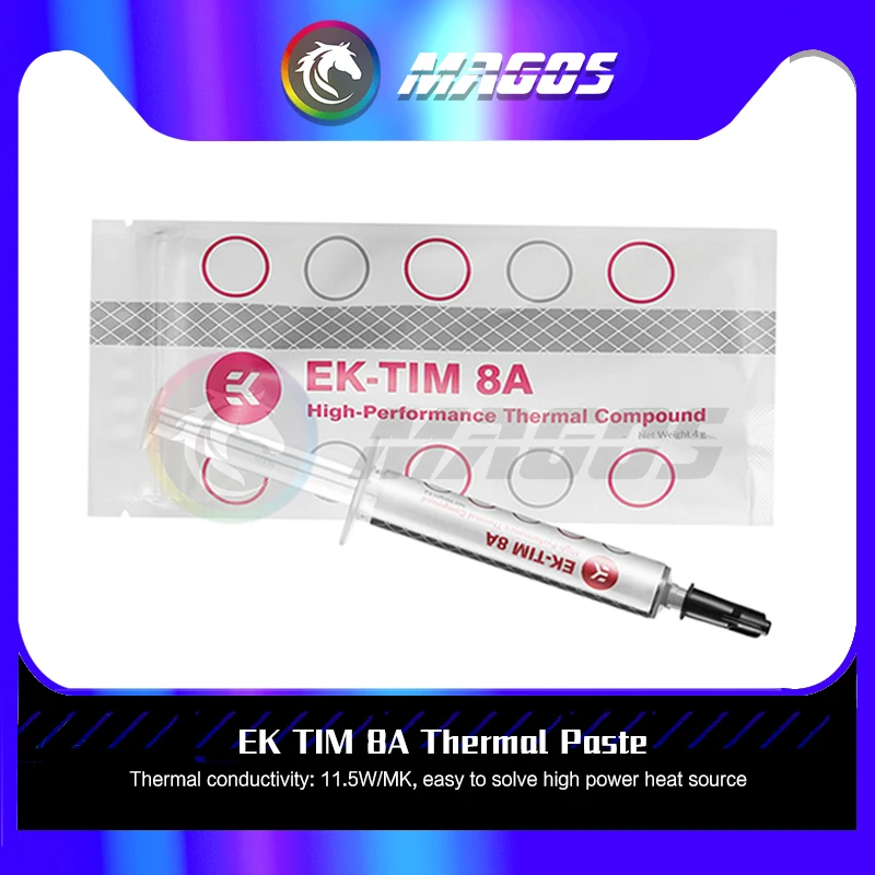 

Термопаста EK TIM 8A, 4 г, 11,5 Вт/мК, высокопроизводительная Термопаста для блока водяного охлаждения ЦП/ГП