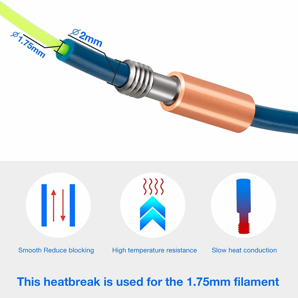 Ender 3 Heatbreak 4.1 alesaggio in lega di titanio e ugello per gola in rame per Ender 3 V2 Ender 3 Pro CR10 Series stampante 3D Hotend