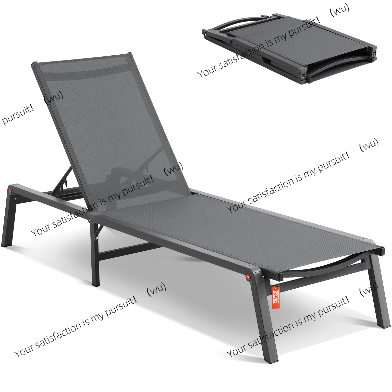 

Садовый шезлонг для улицы, цельный складной алюминиевый шезлонг для террасы с 5 регулируемыми позициями, полностью шезлонг для использования на открытом воздухе