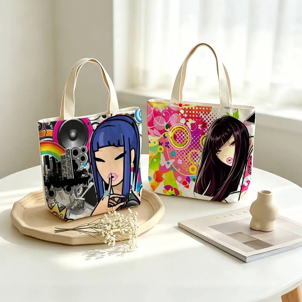 Pop Culture Cartoon T-Tokidoki   Printed Canvas Tote Bag Shoulder Bag Commuter Mommy Shopping Bag