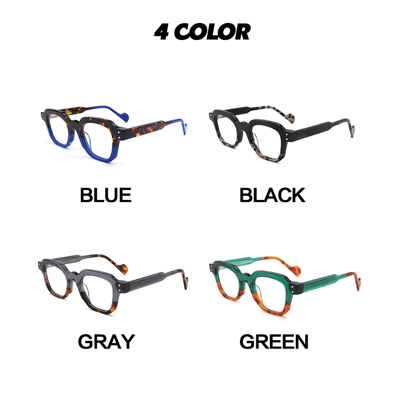 Gatenac Vintage Handmade Acetate Glasses Frame Men 2025 New Square Eyeglasses Frame Women Retro Designer Luxury Brand Eyewear