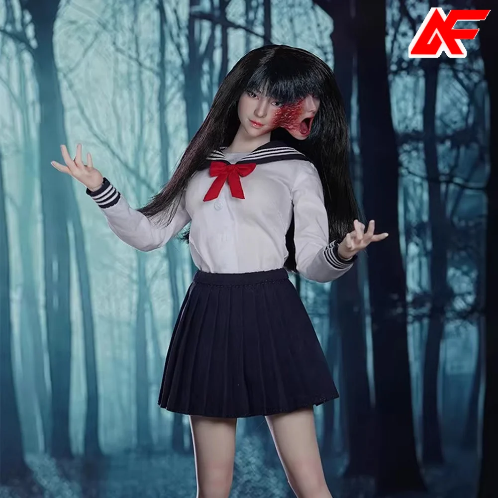

SUPER DUCK SET085 1/6 Horror Girl Japanese Girl Wear JK School Uniform Full Set 12'' Action Figure Movable Body Doll
