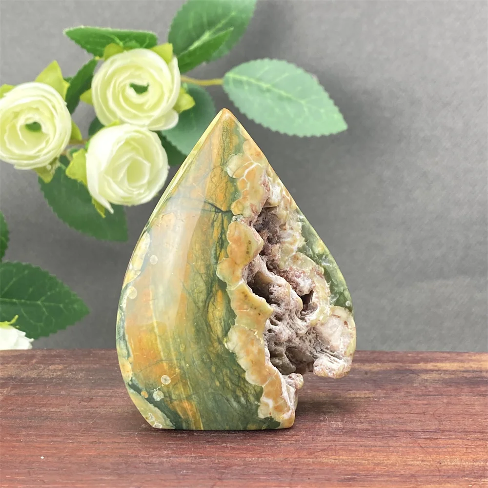 

Hand-Carved Natural Raw Stone Sparrow Crystal Flame Wealth God Statue Small Decorative Piece Crystal Handicraft