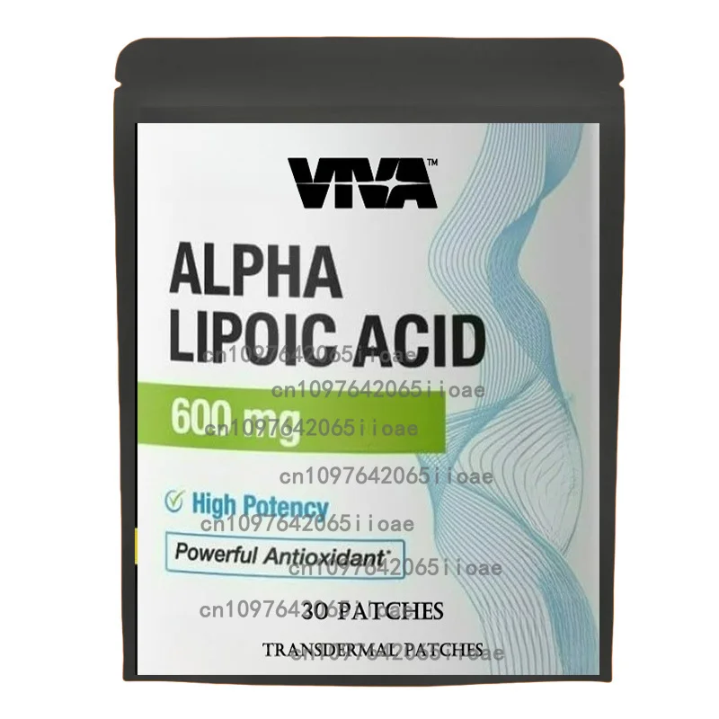 

30 Patches Alpha Lipoic Acid Transdermal Patches Cell Protection Liver Health + Detoxification Potent Antioxidant