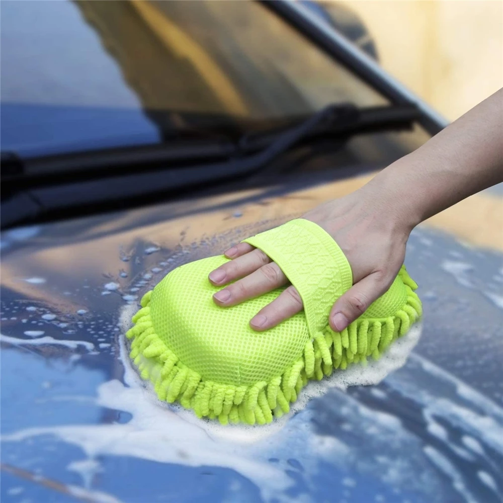 2Pcs Coral Car Washer Gloves Car Cleaning Sponge Care Detailing Brushes Auto Gloves Styling Car Cleaning Tools Auto Accessories