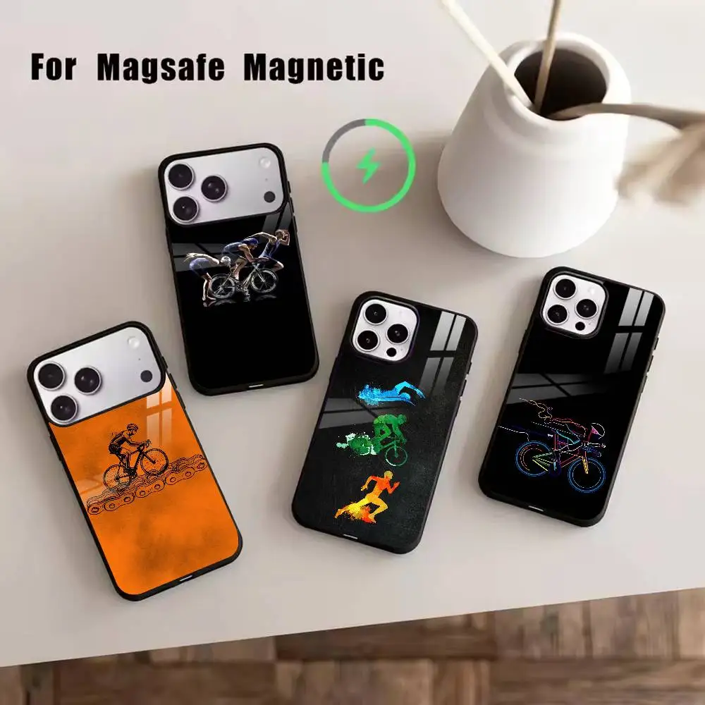 Bike Sports-S  Phone Case For iPhone17,16,15,14,13,12,11 Plus,Pro Magnetic For Magsafe Wireless Charging