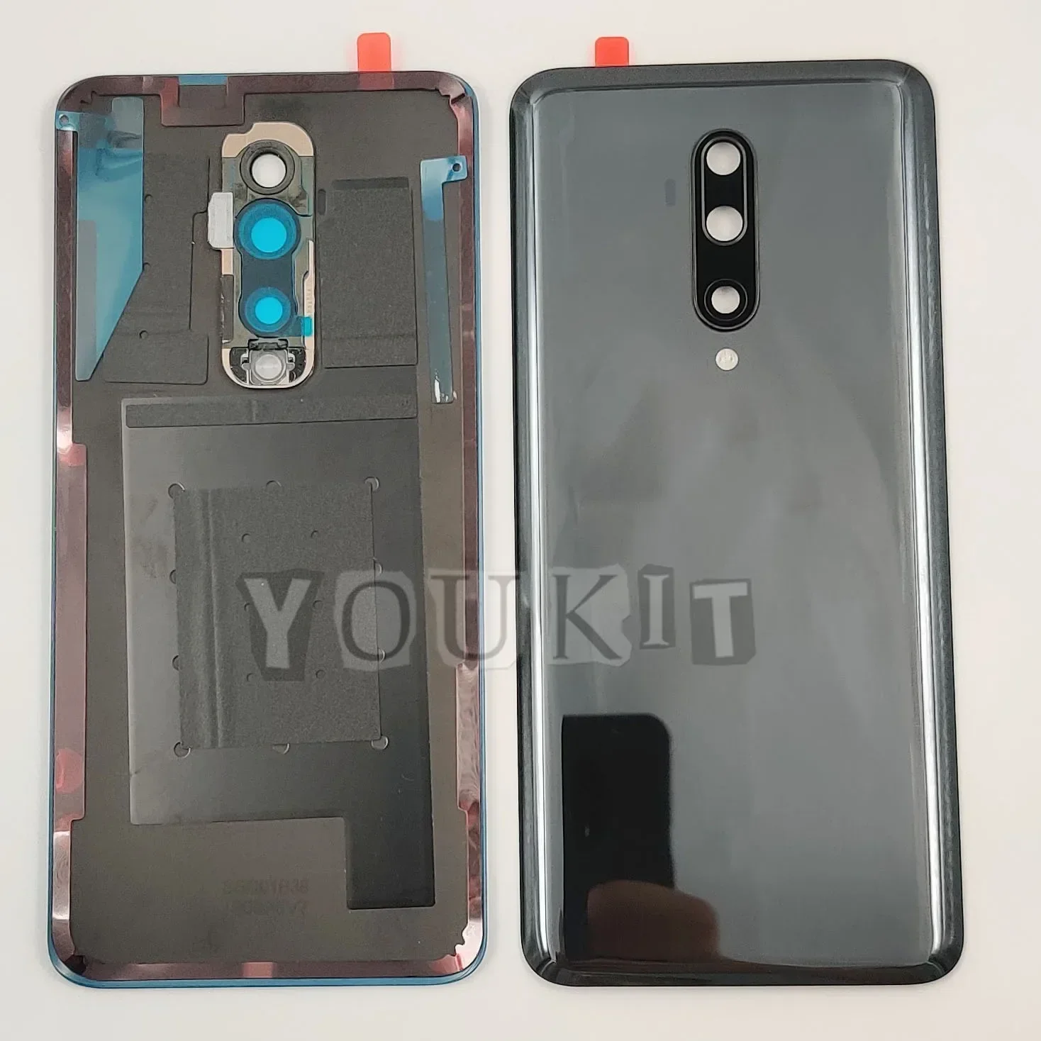 A+++ Gorilla Glass Back Lid Door For OnePlus 7T Pro Battery Cover Hard Rear Housing Panel Case With Camera Lens Adhesive Glue