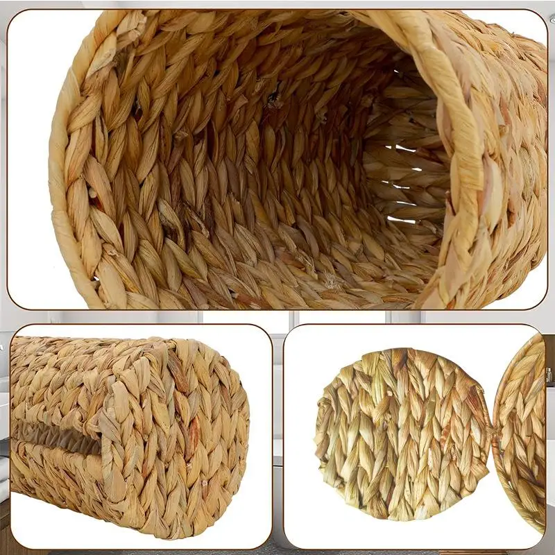 

Стеллаж для хранения, ящик для хранения в ванной комнате, плетеная корзина в стиле ретро, корзина для хранения туалетной бумаги, модная декоративная