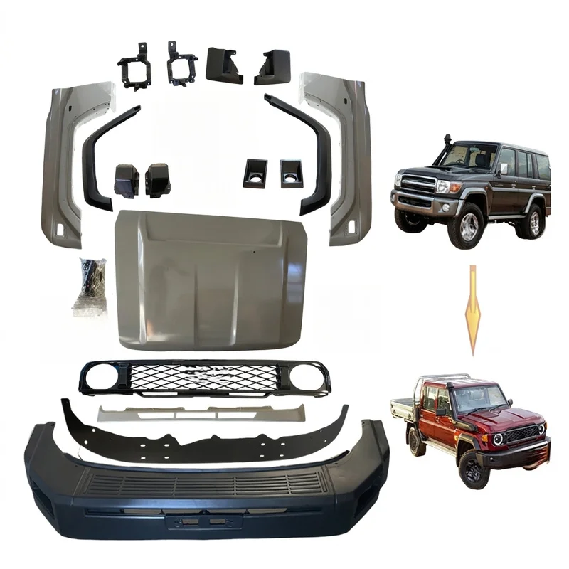 High Quality Modified Front Bumper Body Kit Upgrade Parts for LC70 LC76 LC79
