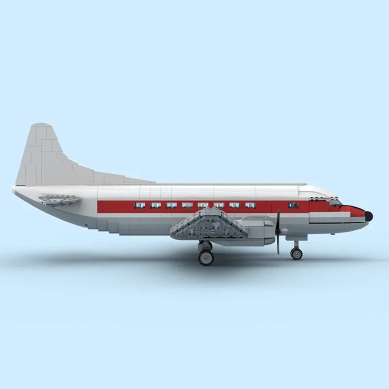 Moc Building Blocks Vintage Commuter Airliner Technology Modular Bricks Model Gifts Christmas Toys DIY Sets Assembly