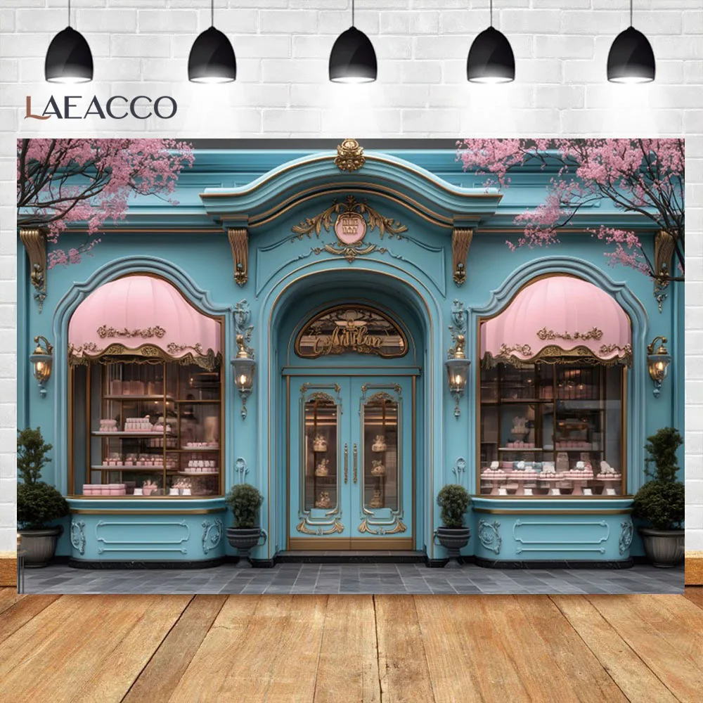 Sweet Shop Backdrop Candy Princess Dessert Shop Girl's Birthday Baby Shower Donut Ice Cream Table Decor Photography Background
