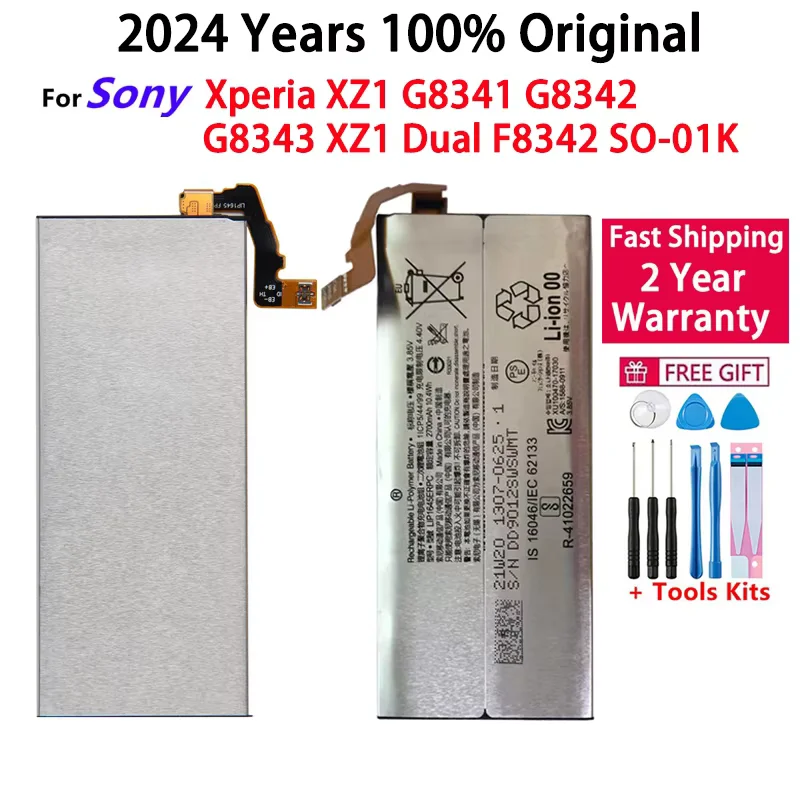 2024 tahun 100% asli untuk Sony Xperia XZ1 G8341 G8342 G8343 XZ1 Dual F8342 SO-01K LIP1645ERPC baterai 2700mAh