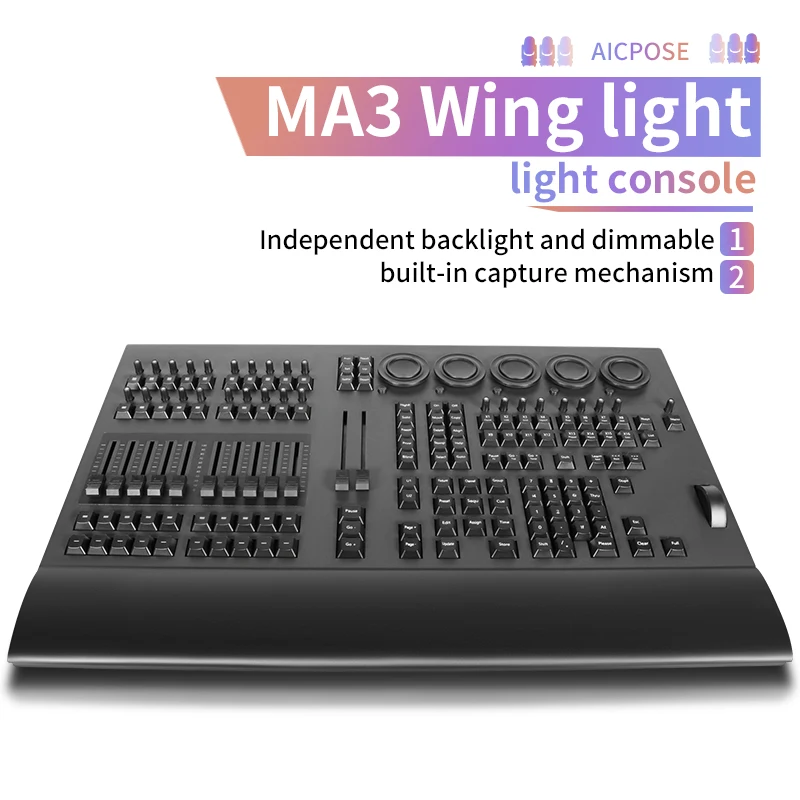 

DMX сценический контроллер DMX Comand Wing Fader Wing Grand DMX контроллер DMX512 консоль с кейсом для освещения сцены