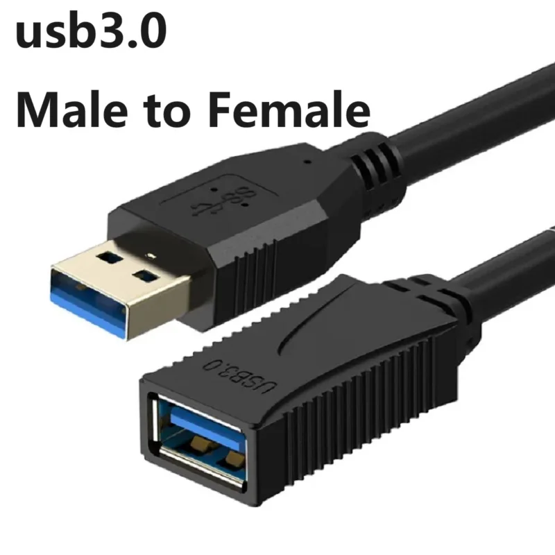 كابل مزامنة بيانات تمديد USB 3.0 ، 5Gbps ، ذكر إلى أنثى ، كمبيوتر محمول ، كمبيوتر شخصي ، ألعاب ، لوحة مفاتيح ، ماوس ، محمول ، قرص صلب