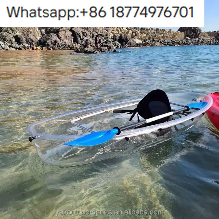 Outdoors Durable Lightweight Polycarbonate Hull Single-Paddler 2 Person Touring Ka 3.1-4m Transparent Surfing 300kg