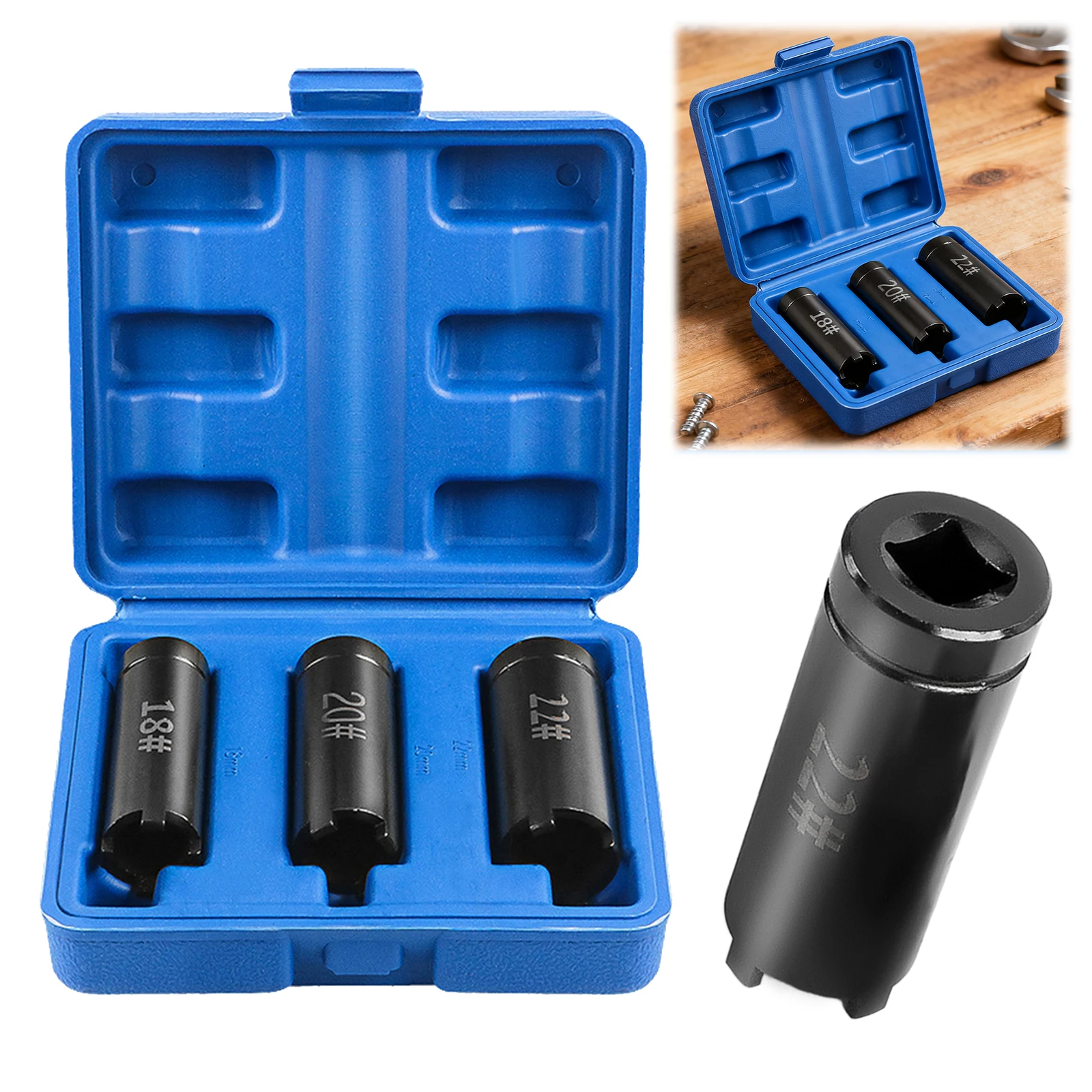 

3pcs Motorcycle Clutch Nut Remover 18mm 20mm 22mm Motorcycle Repair Wrench Tool Motorcycle Clutch Tool for Scooter Repair