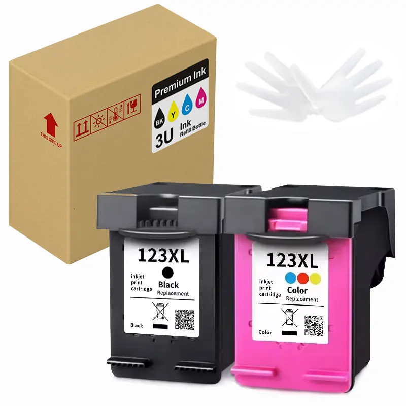 

3U 123 123XL Ink Cartridge for HP Deskjet 100 120 125 130 1110 1111 1115 2130 2131 2620 2623 2624 2628 2655 5020 5055 Printer