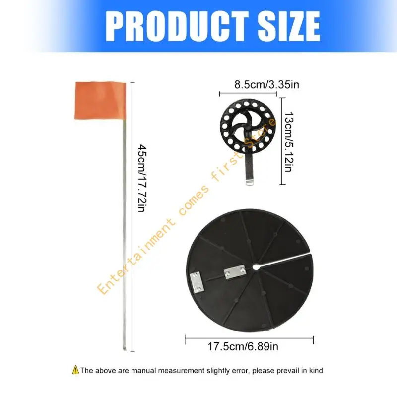 2 قطعة طرف الصيد على الجليد حتى أعلام الصيد في فصل الشتاء أعلام الصيد على الجليد حتى مجموعة مع حقيبة التخزين لصيد الجليد بكفاءة #6