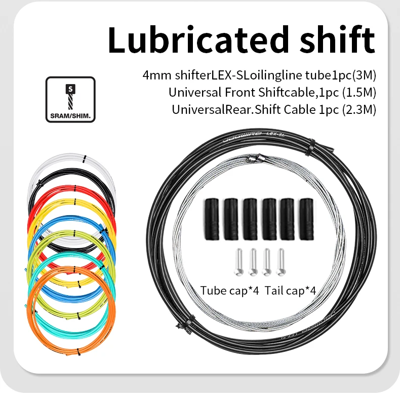 JAGWIRE Komplettes Universelles Rennrad MTB Schalt-/Bremskabel 4/5mm Schaltwerk Bremskabel Set Zubehör Weihnachts-Fahrradteile – Detail 5