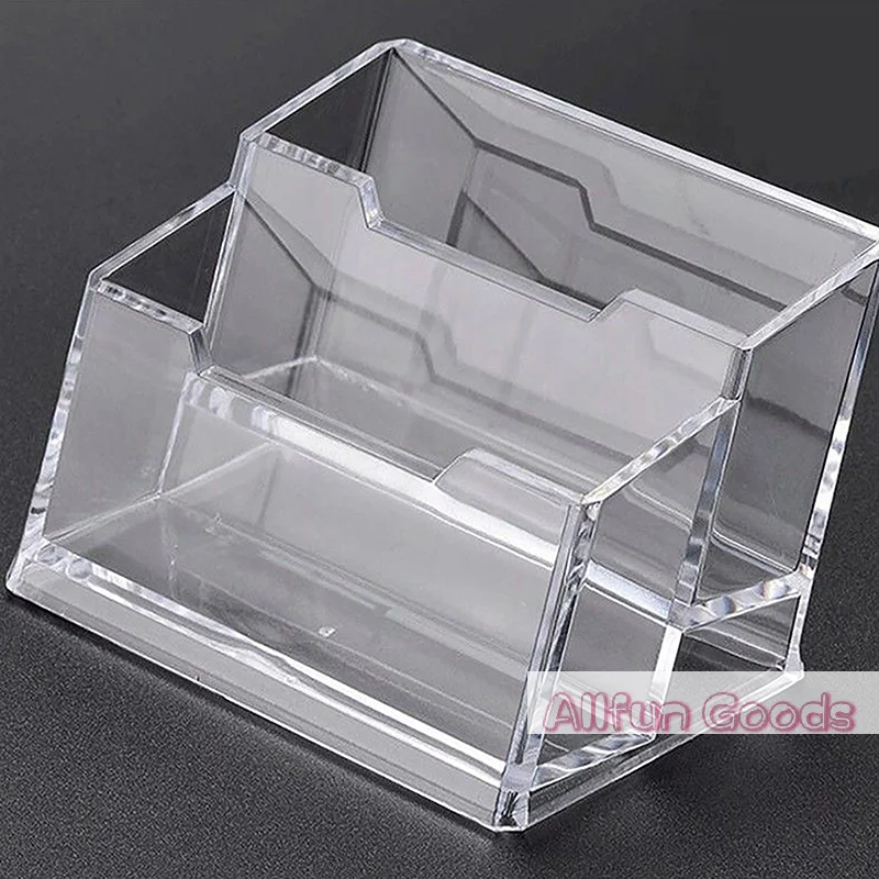 [TG835]Transparent Business Card Rack High Capacity Desktop Business Card Strong And Sturdy Business Card Storage Box