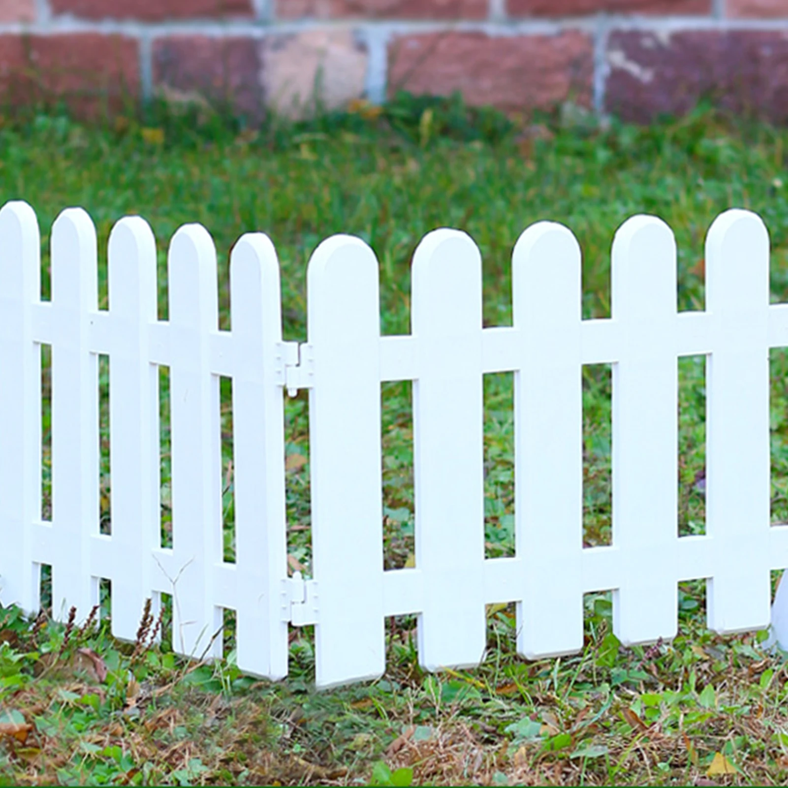 White Edgings Garden Picket Fence Ornamental Grass Lawn Flowerbeds Plant Borders For Indoor And Outdoor Villas