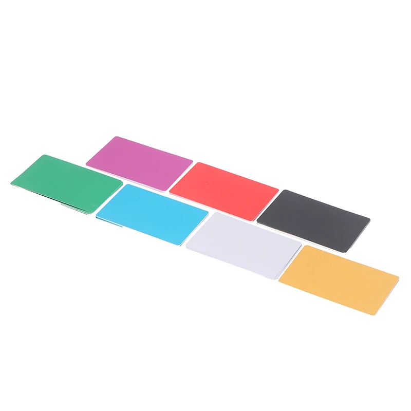 10Pcs/Set Blank Metal Business Card Aluminum Alloy Blanks Card DIY Laser Printing  Business Cards Kit