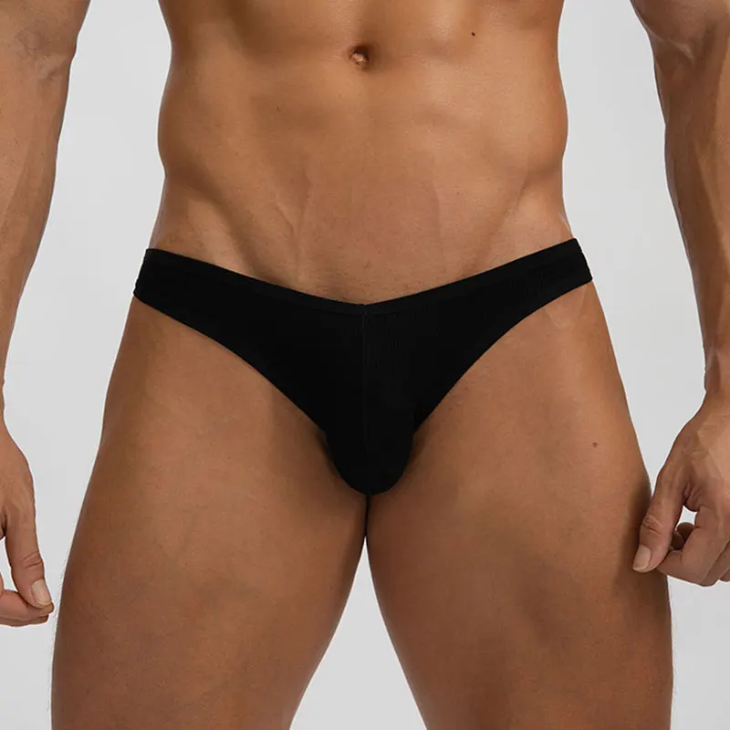 男性のためのシームレスな腕立て伏せブリーフ,柔らかく通気性のある下着,セクシーな男性のパンティー,大きなバッグ