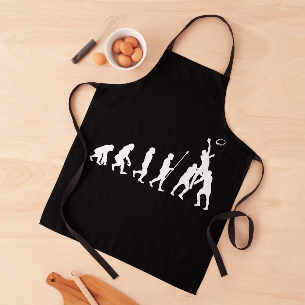 Evolution Of Rugby - Rugby Lover Apron Kitchenware Woman Kitchens Apron