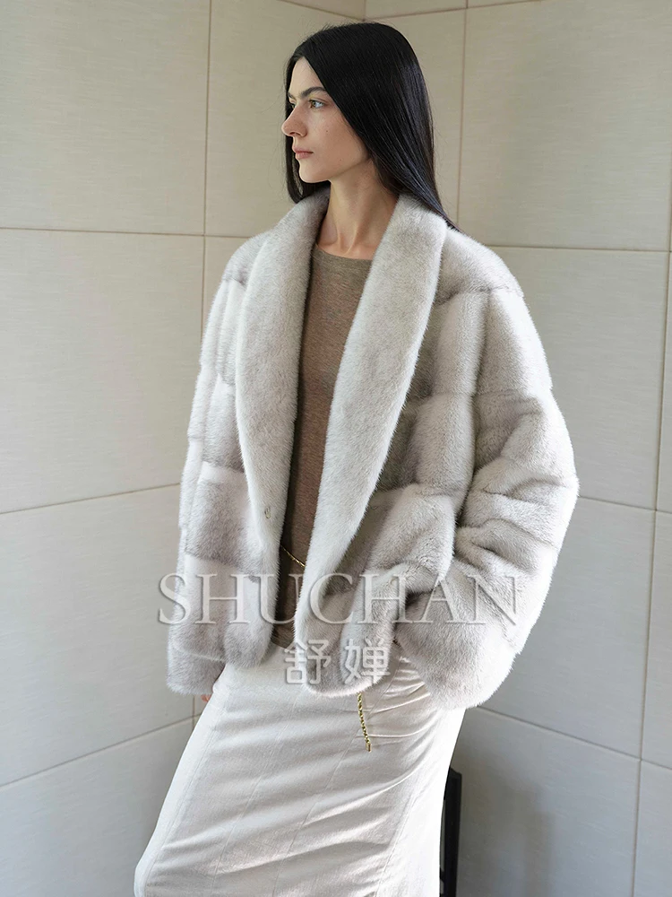 Winter 2024 New Casacos Femininos Inverno  Mink Fur  Abrigo De Piel Mujer Invierno Winter Coat Women  Fur Jacket