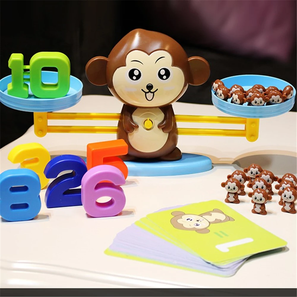 Montessori Math Toy Monkey Balance Baby Montessori Educational Games  Number Toy Educational Learning Toys Teaching Material