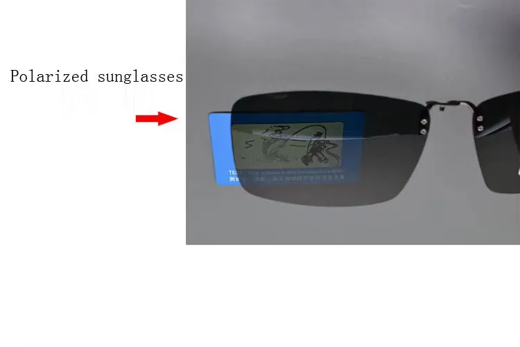 Clip-on-Rahmen, Magnet, Legierung, Brille, Metall, Myopie, schwarz, polarisiert, Herren-Sonnenbrille, Edelstahl, Fahren, großes Gesicht, Zwei-in-Eins – Detail 3