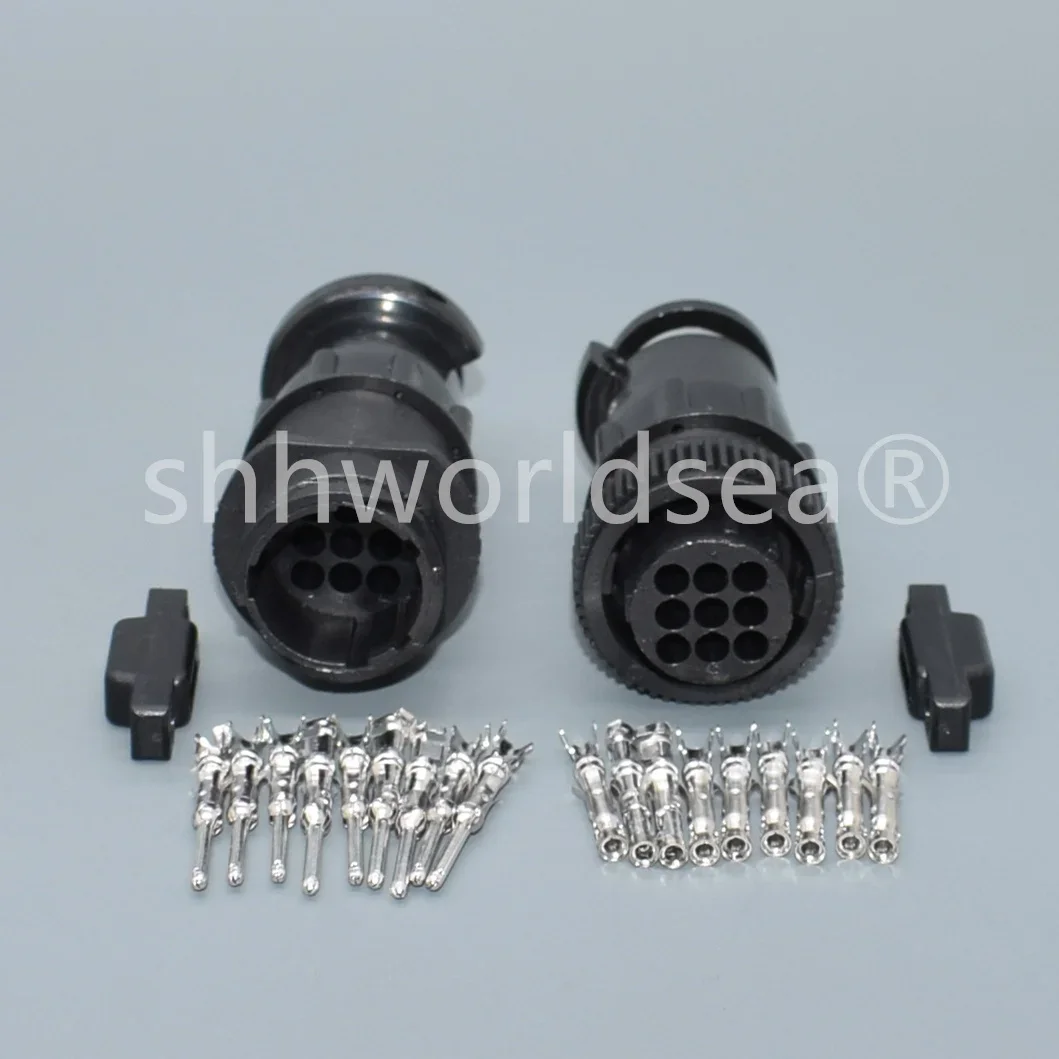 shhworldsea 9 Pin 182645-1 183079-1 auto sensor plug connector for Car,9P male&female Electric plug with Pin