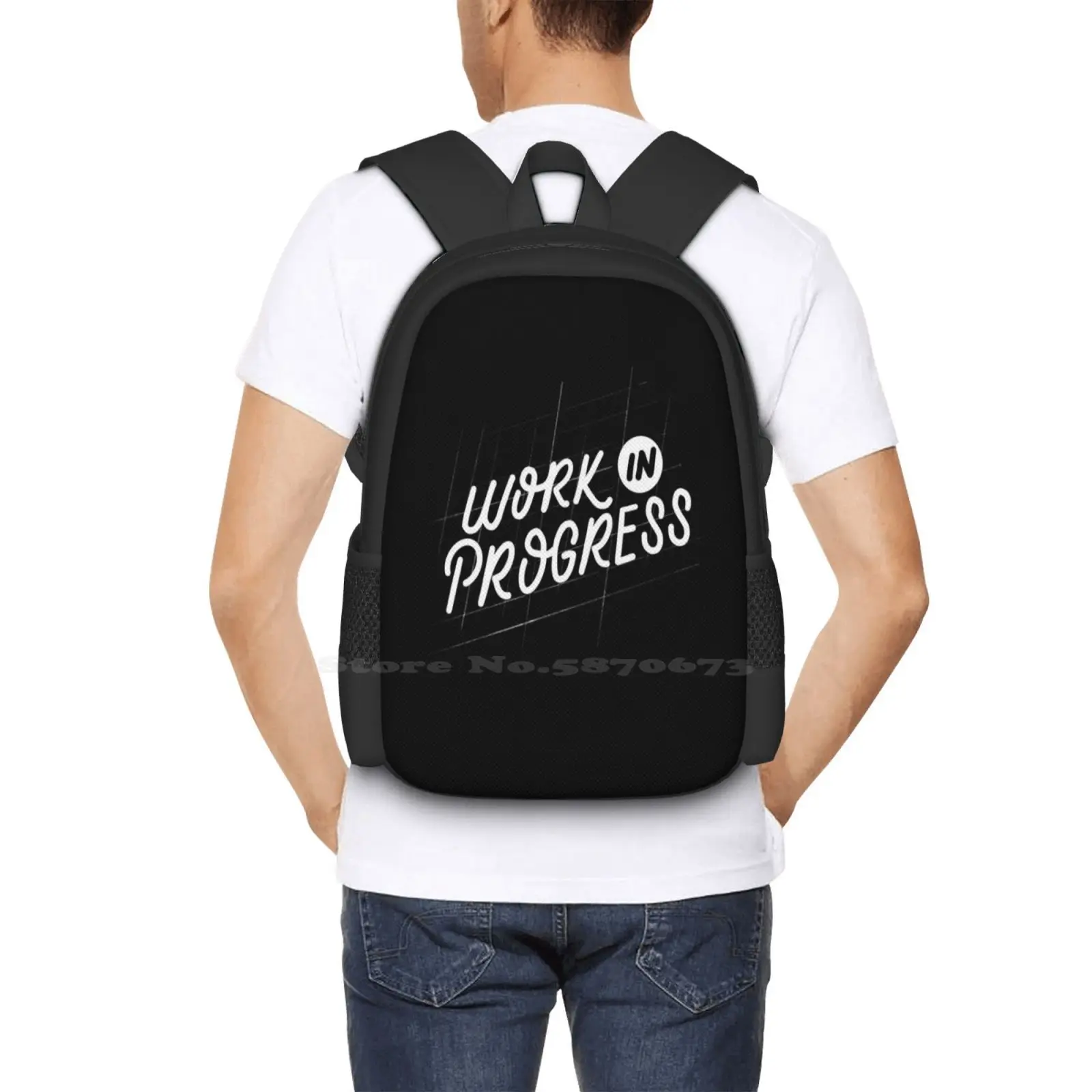 العمل في التقدم تصميم الأزياء نمط السفر الكمبيوتر المحمول حقيبة المدرسة حقيبة التعامل مع Letterplaybyfiz Letterforms مكتب المنزل #6