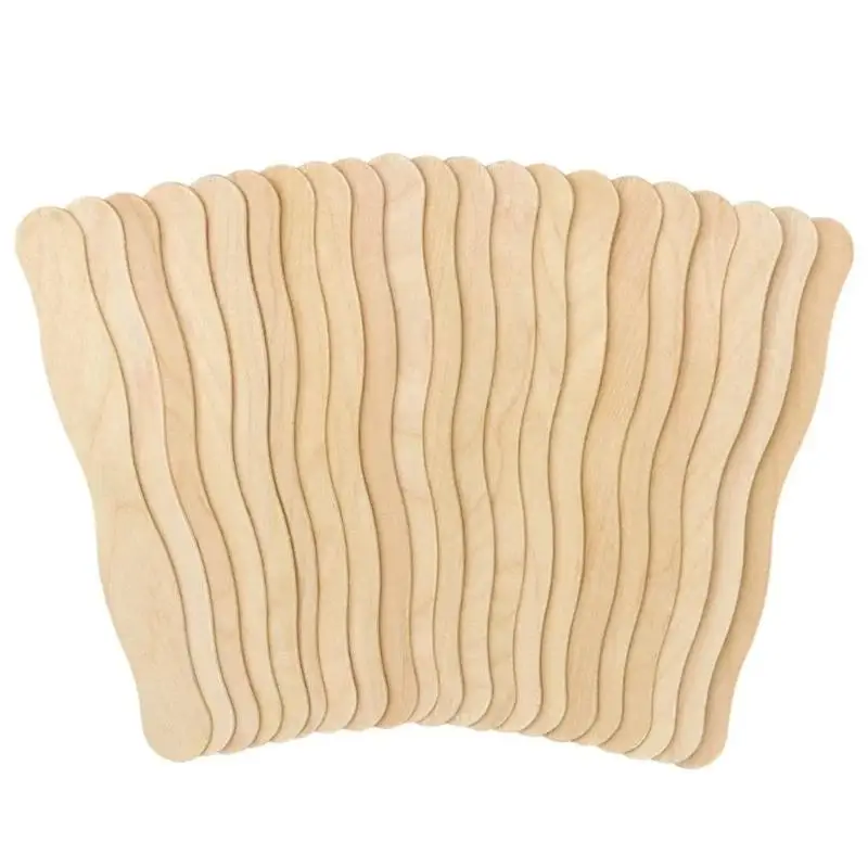 Wooden Popsicle Sticks Paddle Spoons for DIY Crafts Ice Cream Tasting Art Projects Kids Party Favors 25/50/100PCS