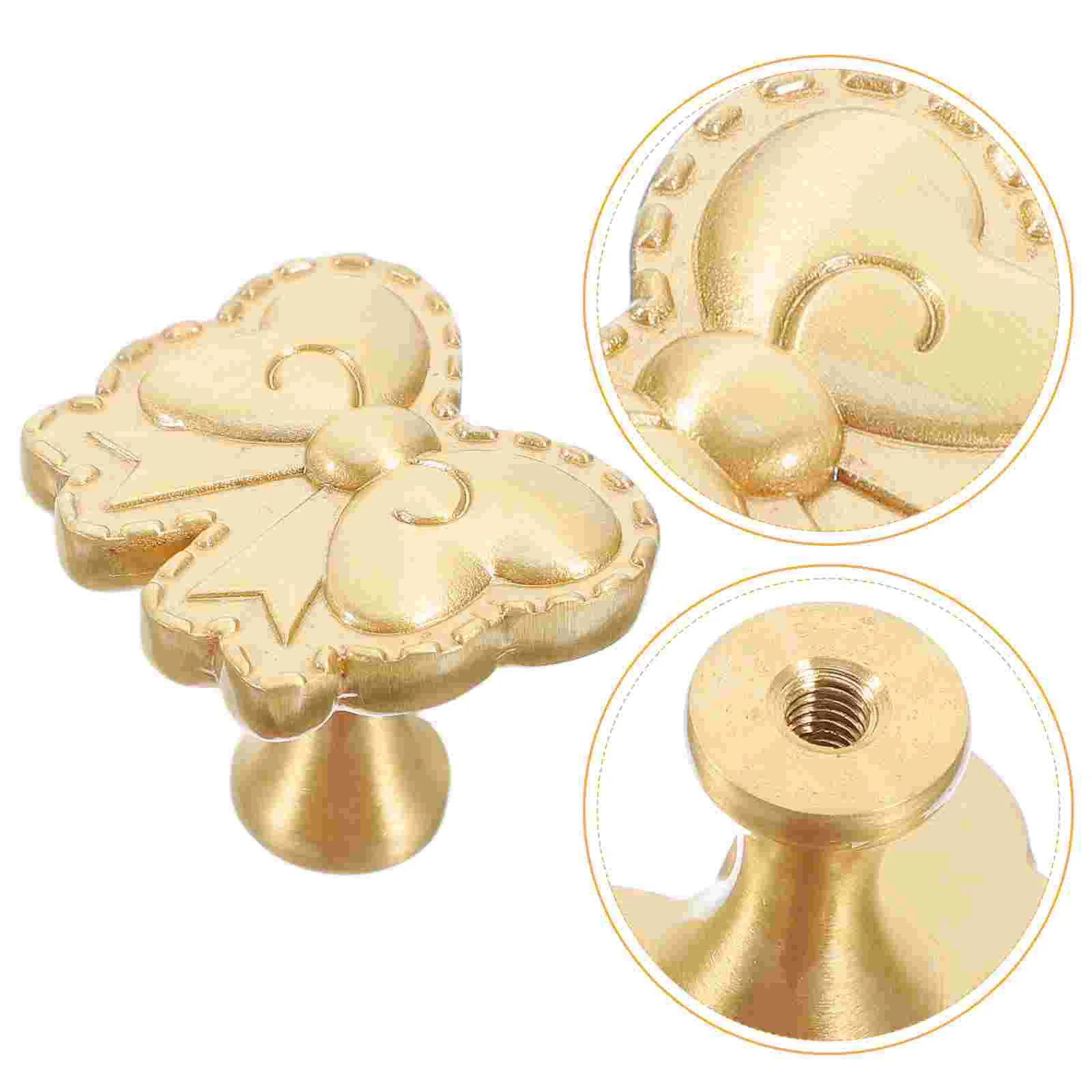 

Bow Handle Dresser for Closet Furniture Pull Dressing Table Golden Brass Handles Drawers