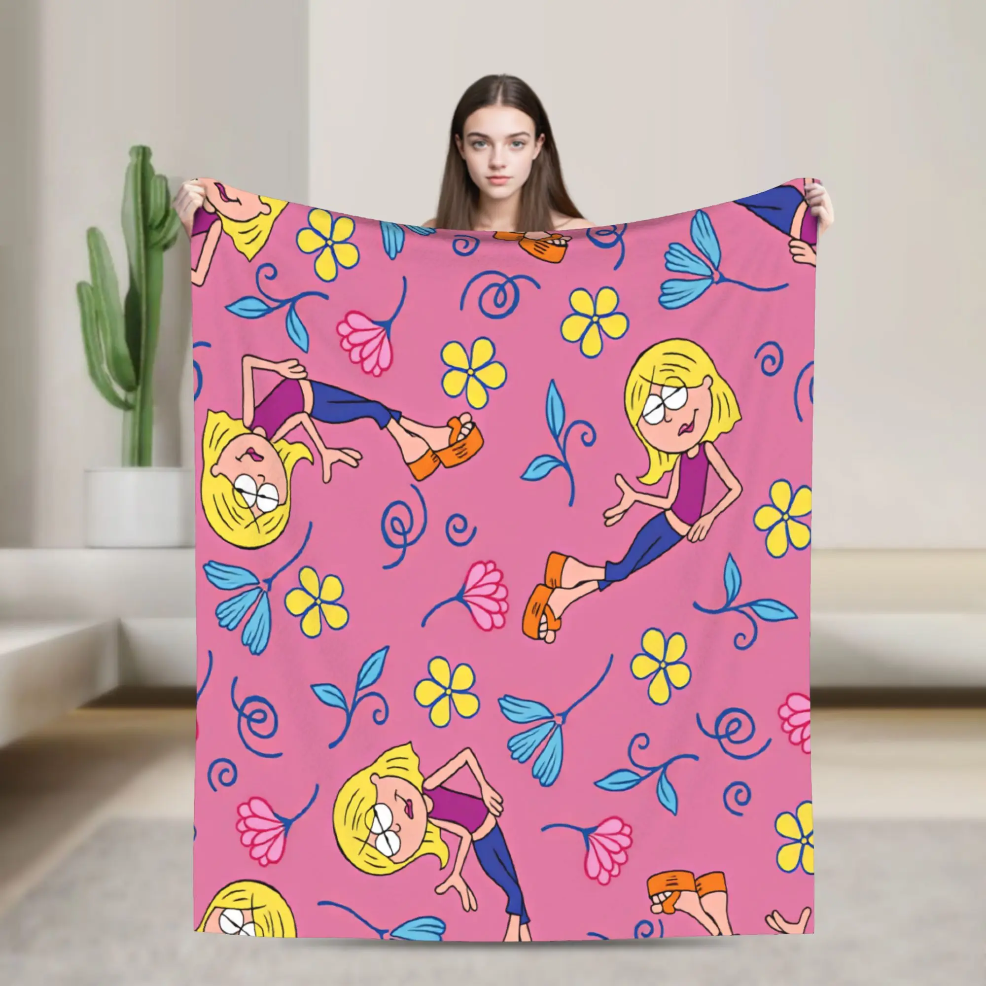 Hilary Duff Lizzie McGuire Flannel Blankets  Soft Bedding Throws for Outdoor Airplane Travel Graphic Bedspread Sofa Bed Cover