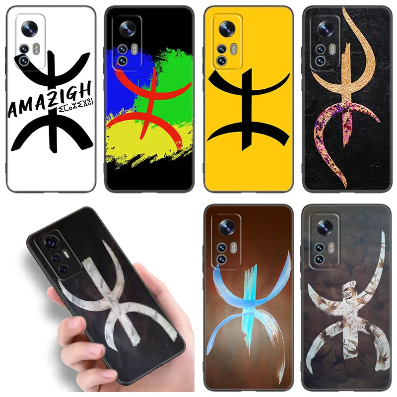 Amazigh Berber Flag Phone Case For Xiaomi Mi 10T 11 12 Lite 11i 11T 12X 12S POCO F4 X3 X4 GT NFC F3 M3 M4 Pro 5G TPU Black Cover