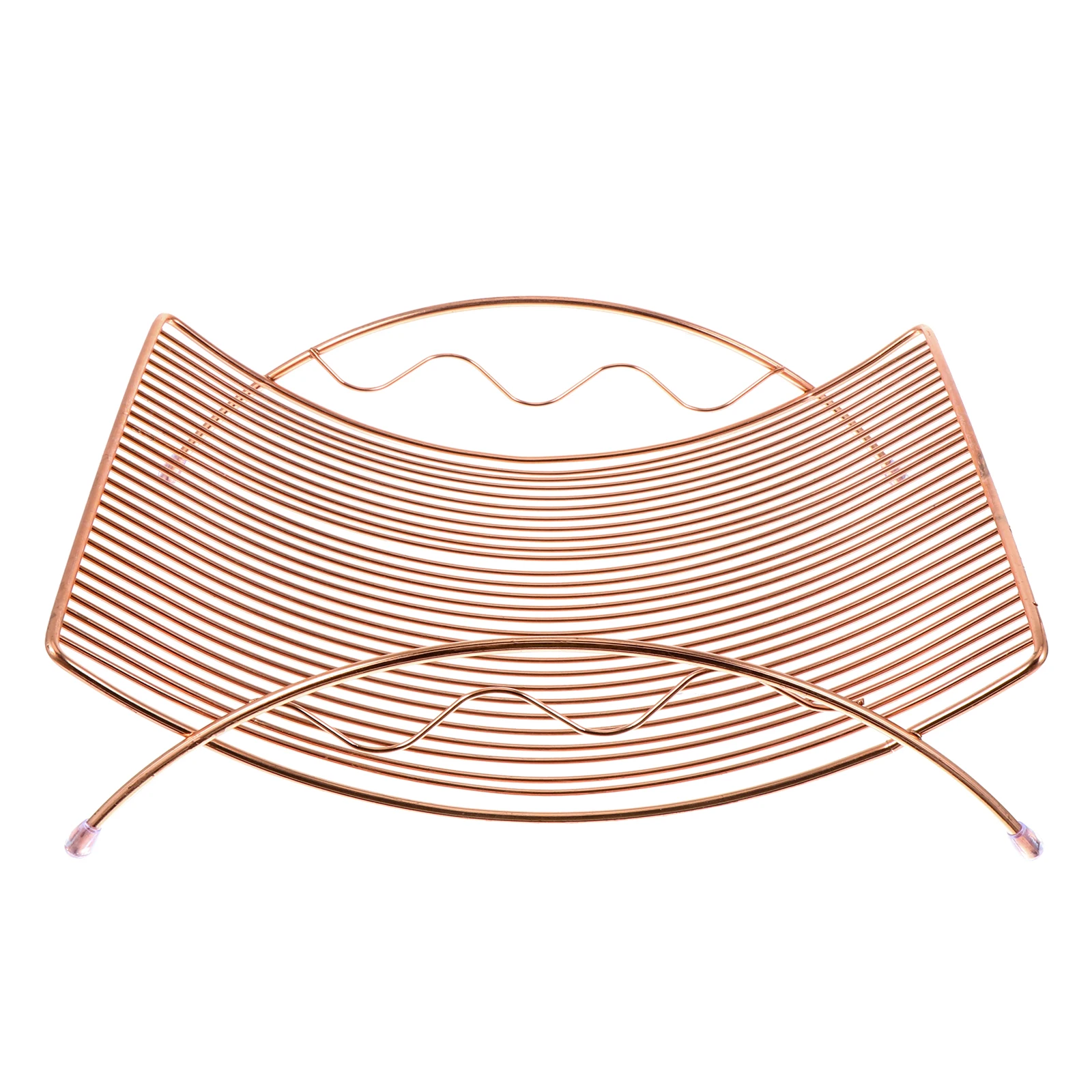 

1pc Home Iron Fruit Basket Kitchen Storage Snack Basket Desk Decoration Metal Fruits Container Serving Tray