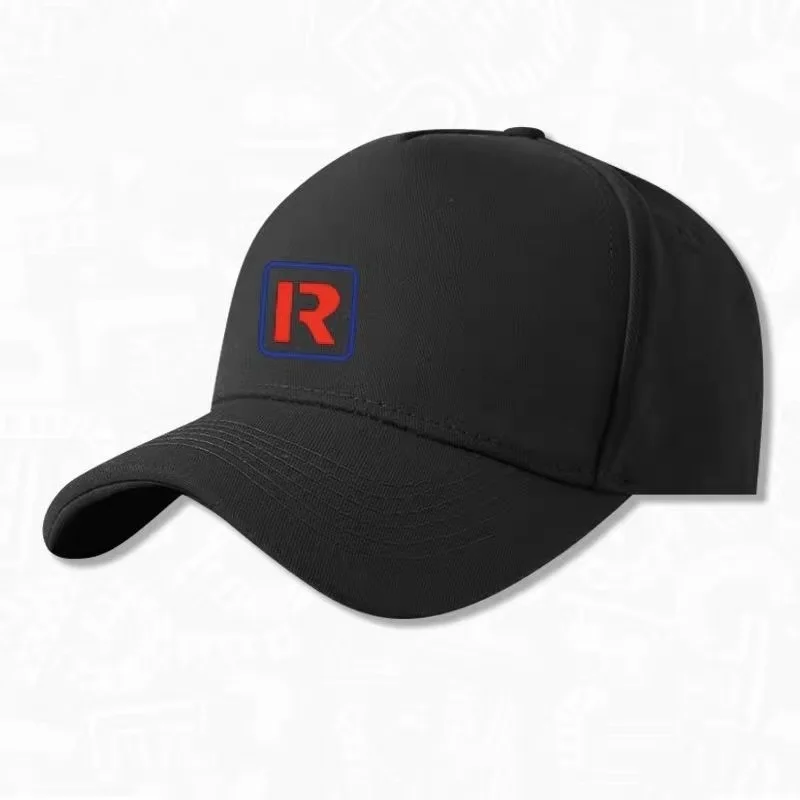 2026 Retro Square R Mark Print Baseball Cap, Clean Sport Element Design Adjustable Unisex Hat for Travel and Daily Matching