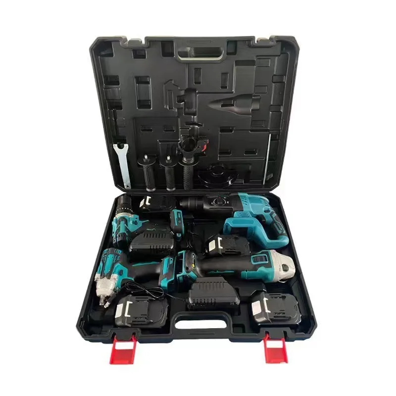 

Small Cordless Impact Drill Combo Kit Brushless Lithium Battery Power Electric Drill Set