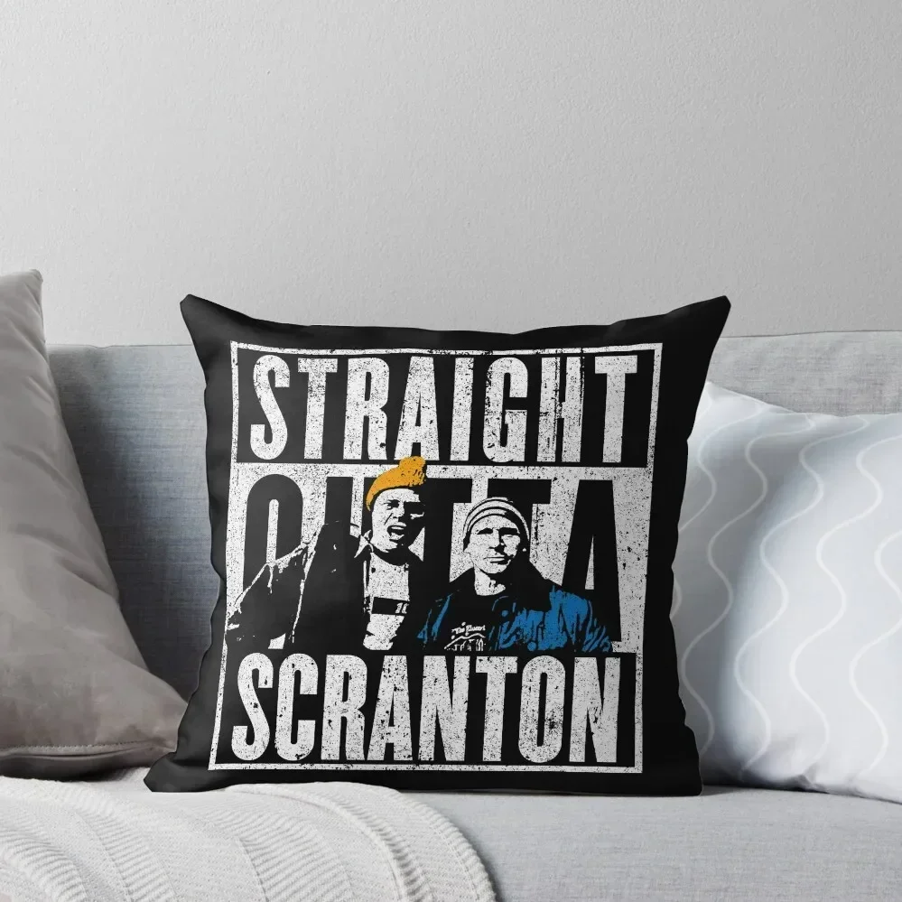 Straight Outta Scranton - Lazy Scranton Throw Pillow Luxury Cushion Cover Throw Pillow Covers Sitting Cushion pillow