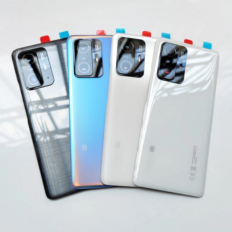 Mi 11t Glass For Xiaomi 11T Pro Battery Cover 11T Replacement Rear Housing Door With Adhesive Camera Lens