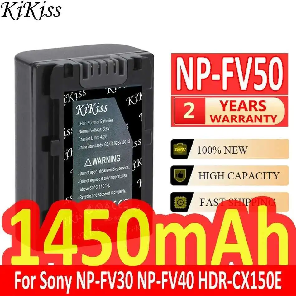 

Аккумулятор для видеокамеры NP-FV50 1450 мАч для камеры Sony NP-FV30 NP-FV40 Hdr-CX150E Hdr-CX170 Hdr-CX300