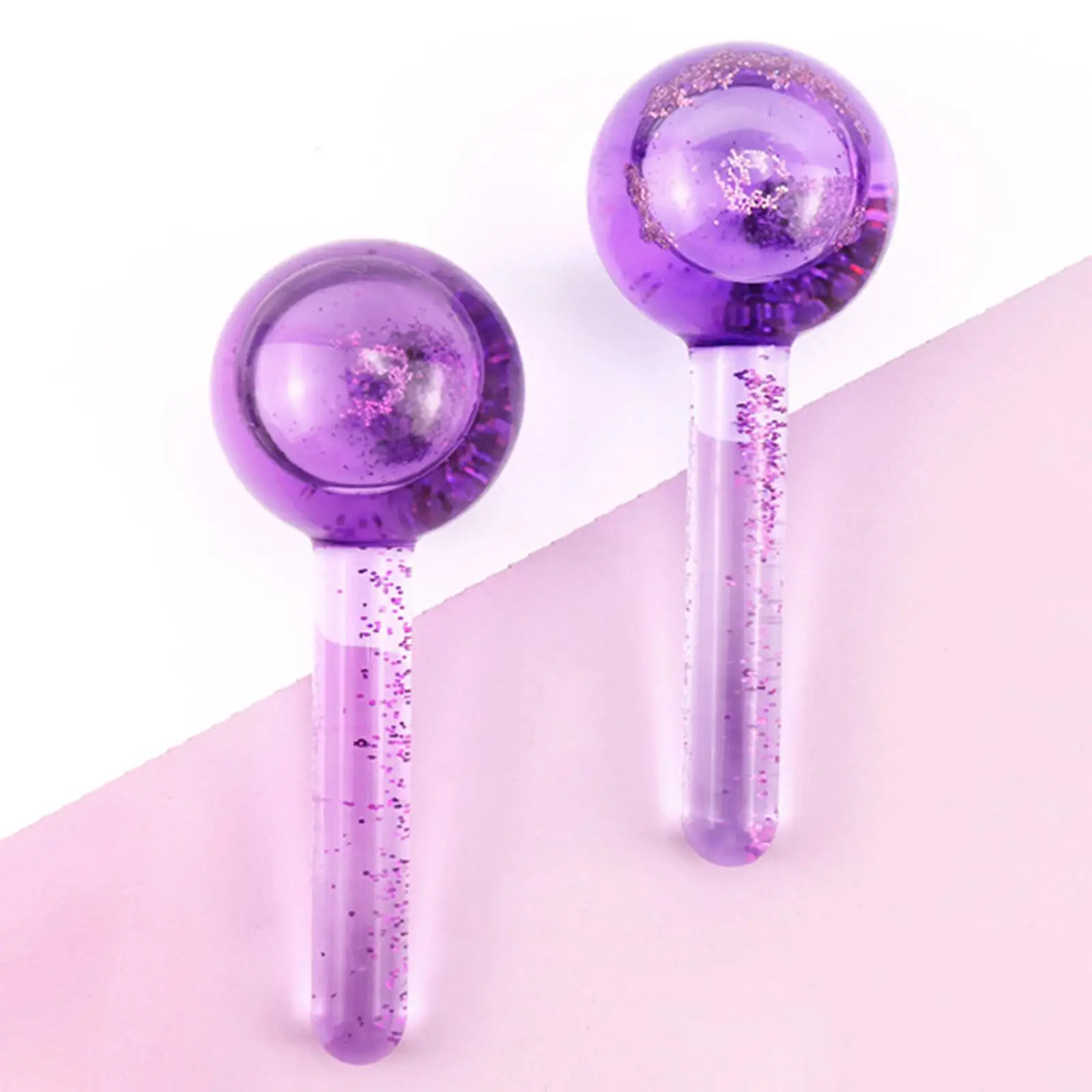 2x Facial Cooling Ice Globes Roller Ball Massage Tool Reduce Puffiness Pores